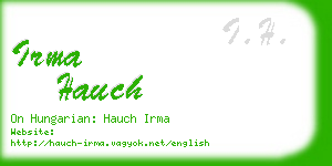 irma hauch business card